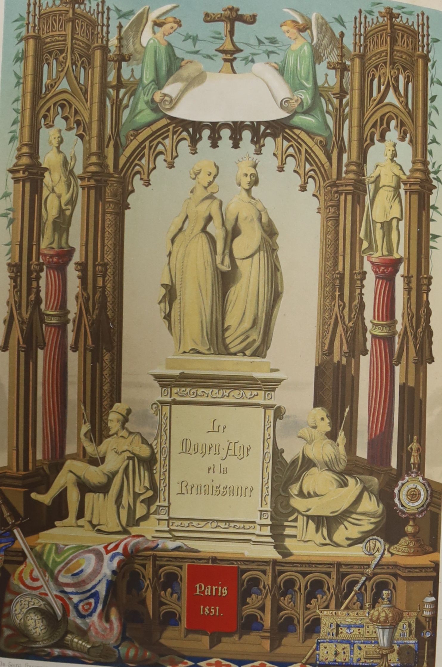 Lacroix, Paul and Sere, Ferdinand. Le Moyen Age et la Renaissance..... 5 vols. num. plates (some colour printed) and text illus.; later 19th cent. blind ruled half morocco and buckram, decorated and panelled spines, gilt